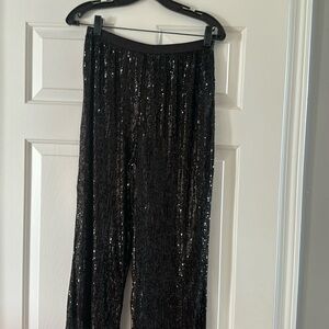 Black sequins, pants size medium